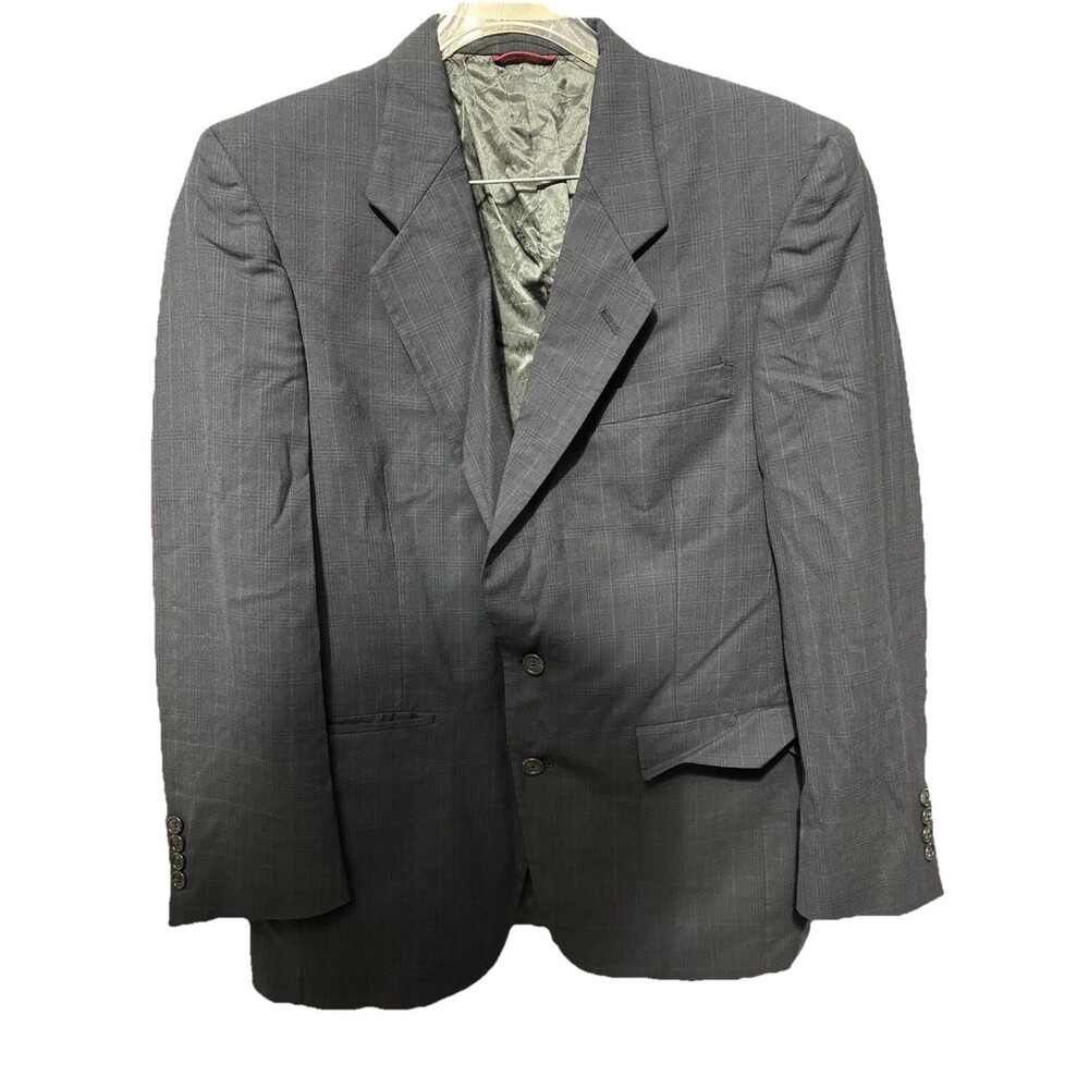 Hart Schaffer & Marx Alberts Virgin Wool Blazer 40R Ariel Worsteds 2 Button Wool